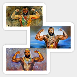 Mr. T Flexing Paintings Sticker